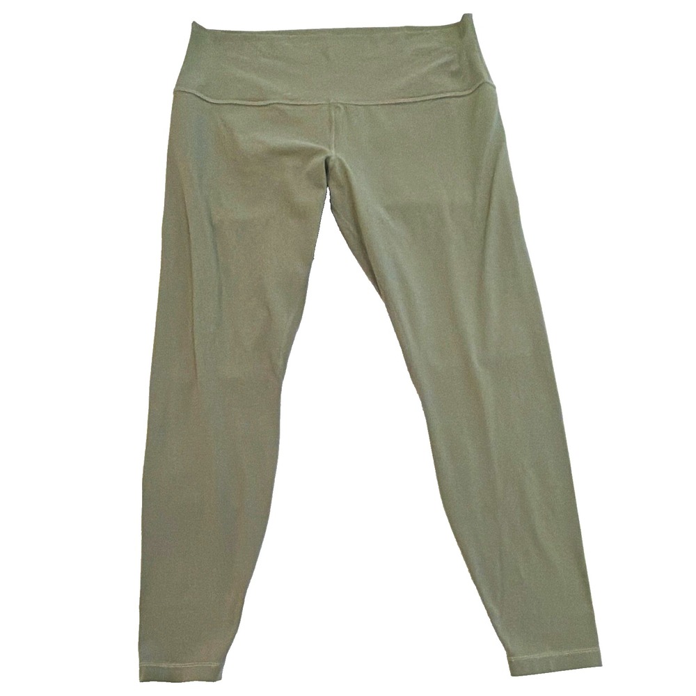 lululemon High Rise Leggings Women's Size 16 Olive Green 28" Yoga Pants